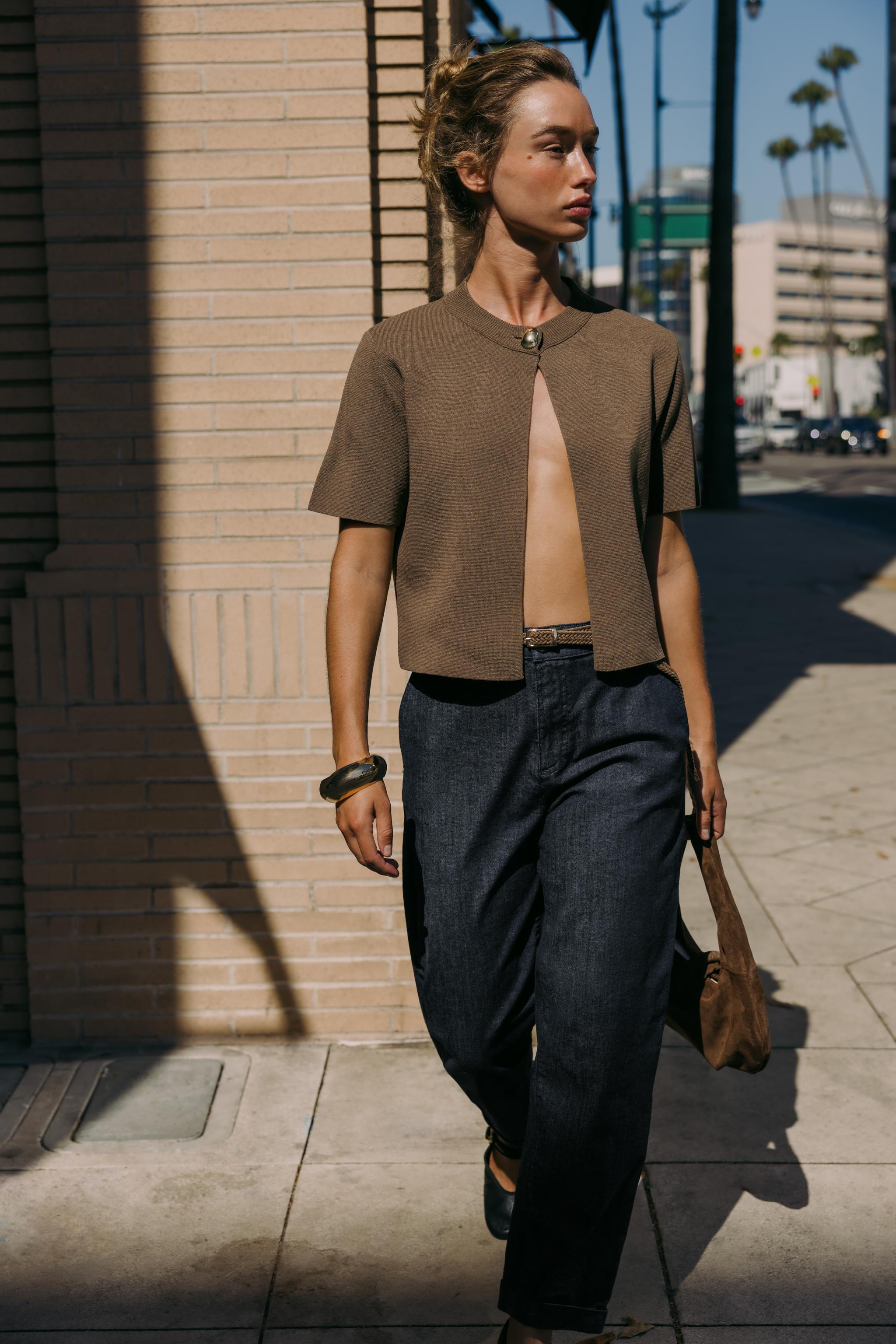 Z1975 BRAIDED BELT CHINO DENIM PANTS